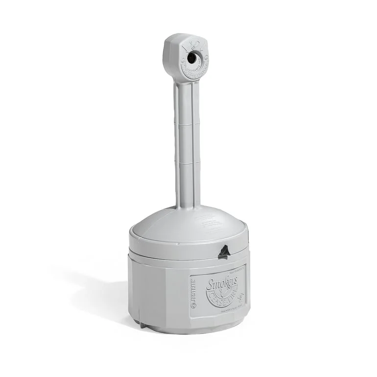 Free-standing cigarette bin HENRY, Ø 420x980 mm, 15 L, grey