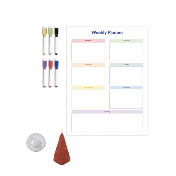 Kylmagnetkalender Veckoplanerare Magnetisk Kalender Whiteboard Månatlig Att-göra-lista Inköpslista Tavla