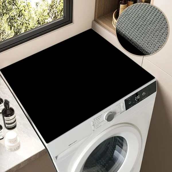 Tvättmaskin eller Torktumlare Toppmatta Skydd (stil 1), 23,6"x23,6" Tvättmaskin Torktumlare Skyddande Matta, Halksäker Gummisula Dammsäker