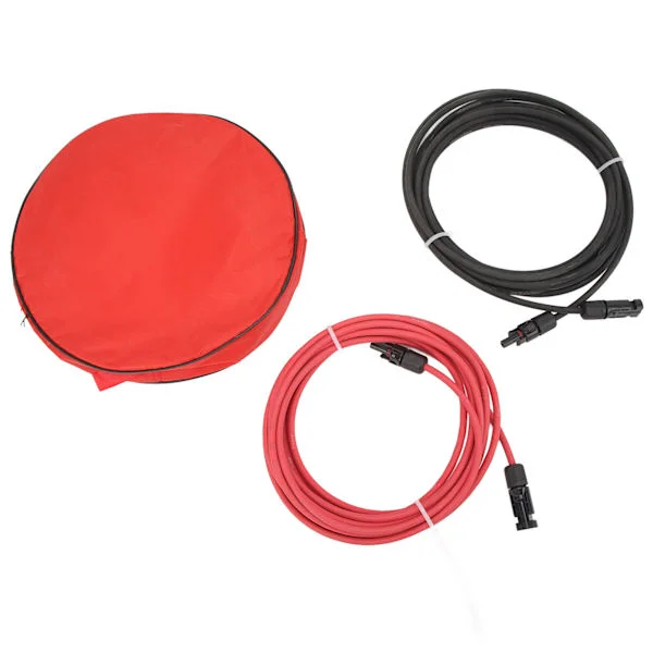 Solcelleforlengelseskabel med hunn- og hannkontakter Solcellepanel Kobbertråd for Bobil Solcellebatterier 10AWG 3 meter/9,8 fot