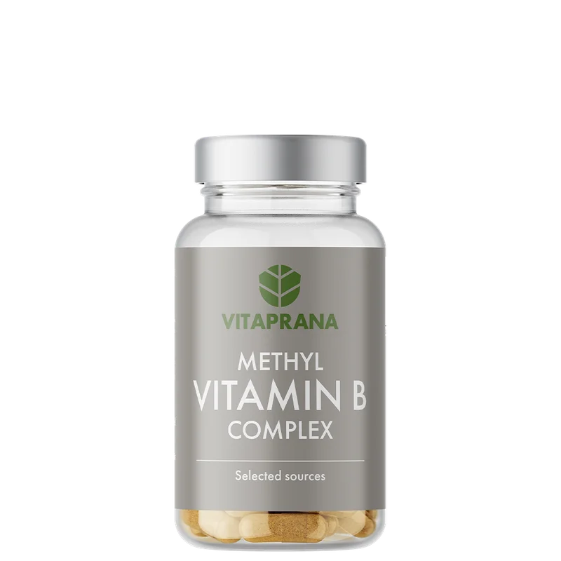 B-vitamin Vitaprana Metyl Vitamin B-kompleks, 50 kapsler - Bodyman.dk