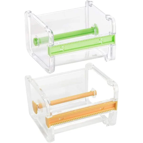 2 st Skrivbords Tejp Dispenser Tejp Dispenser Skärare Skrivbord Tejp Hållare Multi Tejp Rulle Skärare
