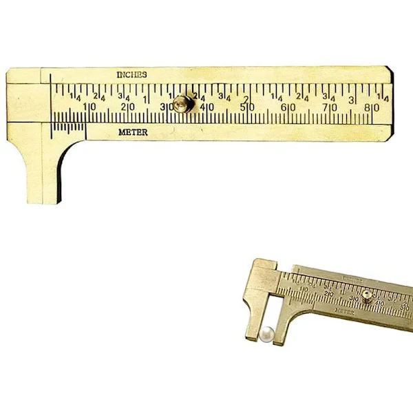 Skjutmått, miniskjutmått, mässingsskjutmått, dubbelskaligt skjutmått, för precisionsmätningar av yttermått, 80 mm