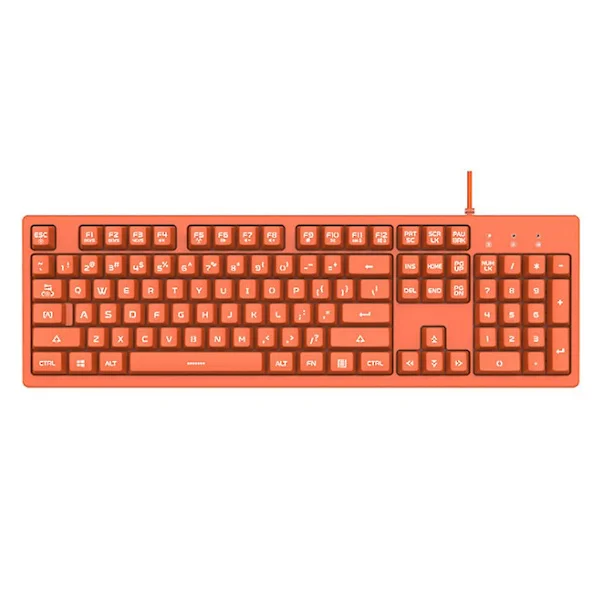 USB Wired Mechanical Gaming Keyboard 104 Keys RGB Backlit for Desktop Laptop Orange