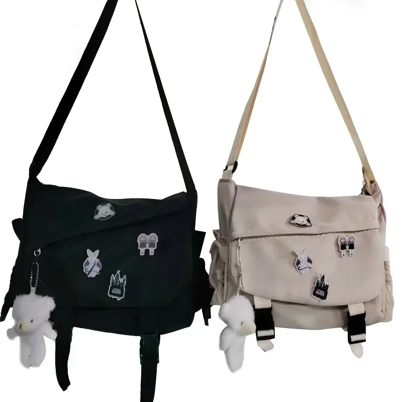AliExpress - Sac messager en nylon pour hommes, sac à bandoulière tendance pour hommes, sac d'école pour étudiants, sacs à bandoulière de couleur unie