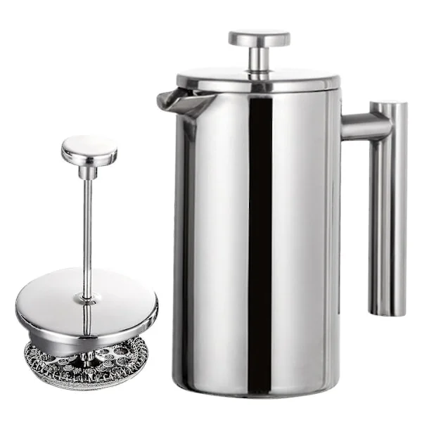 Stainless Steel French Press Coffee Maker Double Wall Insulated Coffee Press BY-WELLNGS 350ml