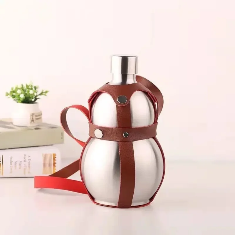 AliExpress - Gourde en Acier Inoxydable Durable, Bouilloire Réutilisable en Métal, Grande Capacité, Flasque, 250, 500, 1500ml