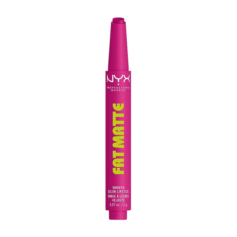 Spar 25% • Køb 2, NYX PROFESSIONAL MAKEUP Fat Matte Slick Click Lip Balm 13 Fluffy Fuchsia, Hudpleje, Ansigtspleje, Læbepleje