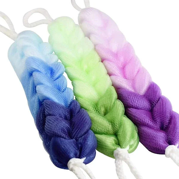 3 stk. badekar svamp ryg massager bade scrubber brusebad stræk vævet mesh svamp krop matte i brusebad badeværelse tilbehør