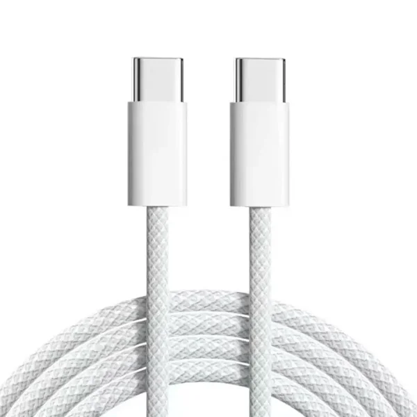 1 meter Charger Compatible with Samsung - Fast Charger - USB-C Charger - White Cable