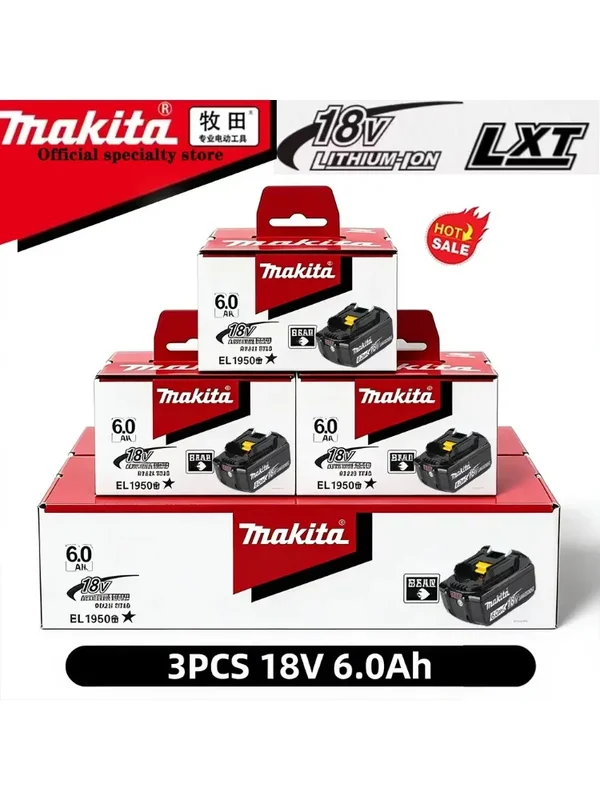 AliExpress - Batterie au lithium de remplacement 100% authentique Makita 6Ah pour batterie Makita 18V BL1860B BL1840 BL1830B BL1850B BL1850 BL1860 