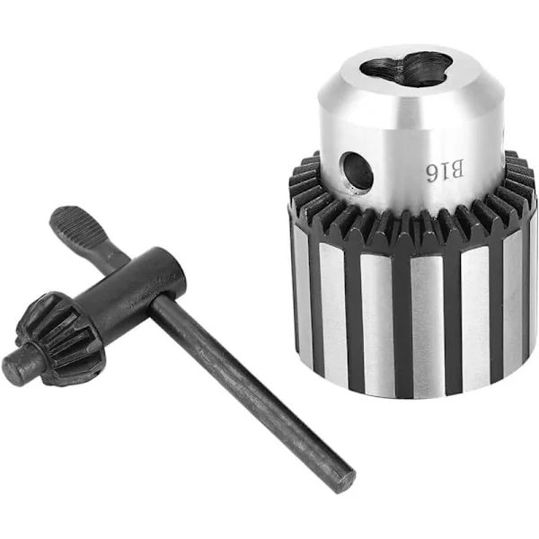 Borrchuck med chucknyckel. 0,5-13 mm B16 Tillbehör för elverktyg Borrdelar Svarvborrchuck för bänkborr