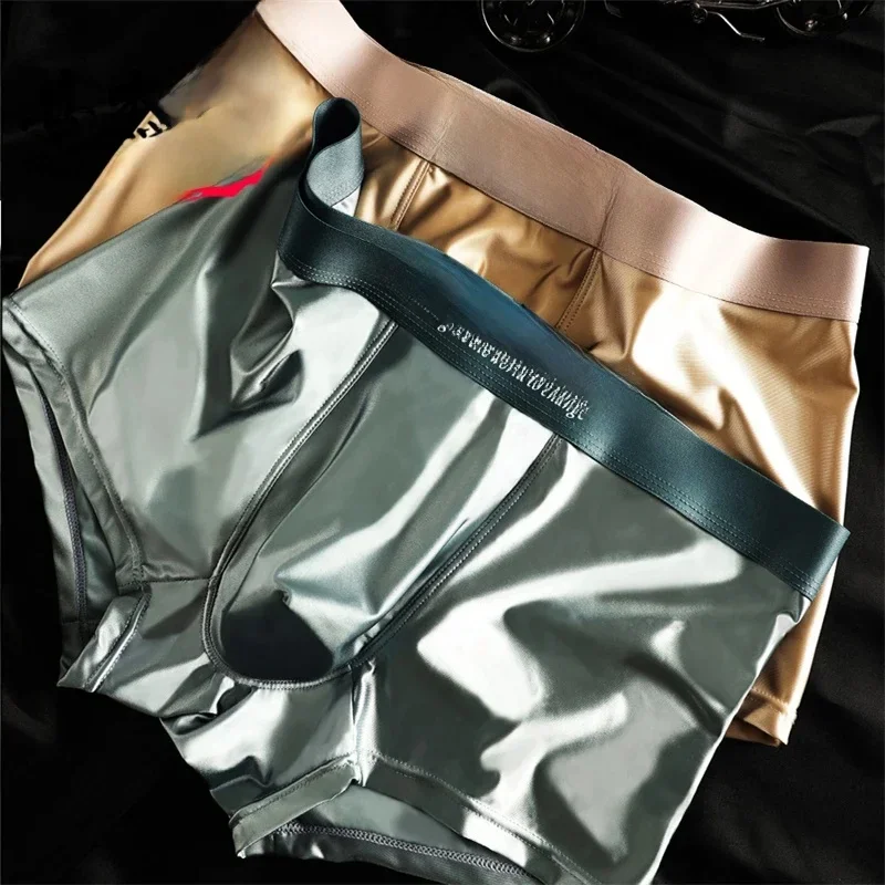 AliExpress - Choice Boxershorts für Herren, Eisseide, Herrenunterwäsche, einfarbig, Satin, sexy Zehen, Herren-Boxershorts in Übergröße, atmungsaktive 