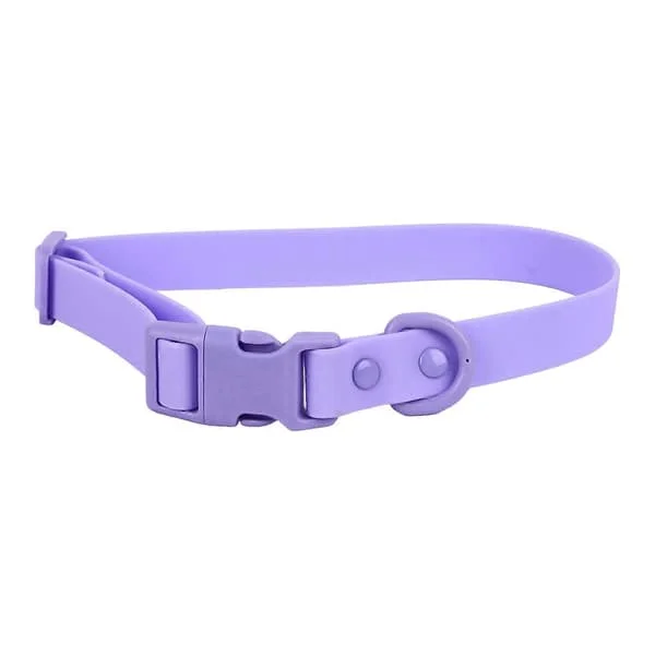 Justerbart hundehalsbånd Vanntett Rustfritt Enkelt å rengjøre Mykt Fleksibelt Komfortabelt PVC Hundehalsbånd for hunder katter kjæledyr Lilla 31-50cm/