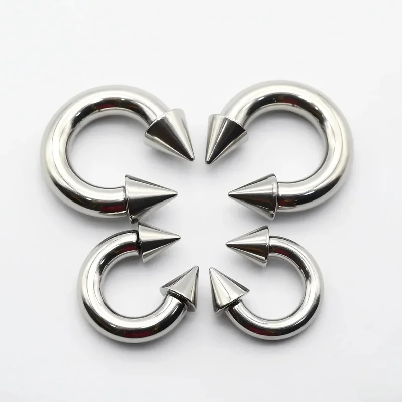 AliExpress - 0G Punk Spike Große Größe Innengewinde Edelstahl Kegel Kreisförmige Barbell Piercing Septum Nasenring Hoop Helix Ohrringe