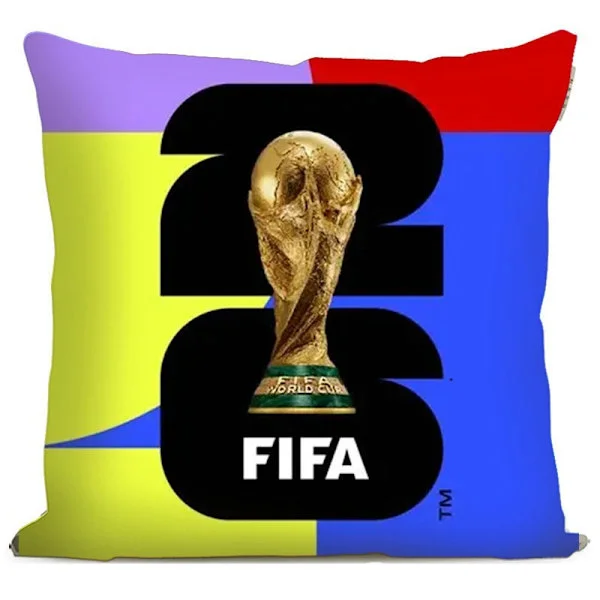 2026 World Cup FIFA World Cup Trophy-Themed Pillowcase (Design: USA, Canada, Mexico 3)40*40cm