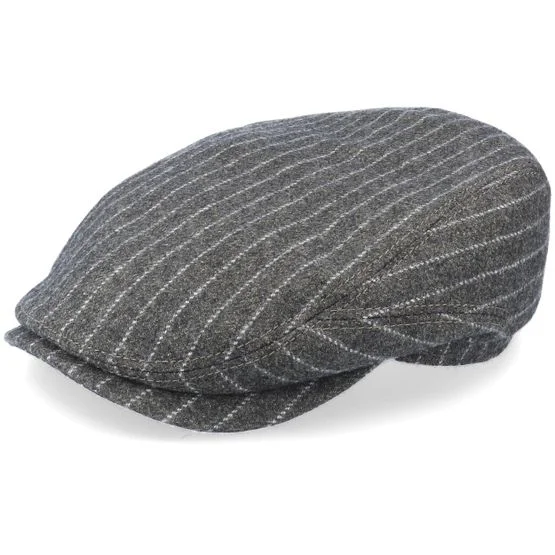 Stetson - Grijs flatcap Cap - Driver Cap Wool/Cotton Flat Cap @ Hatstore