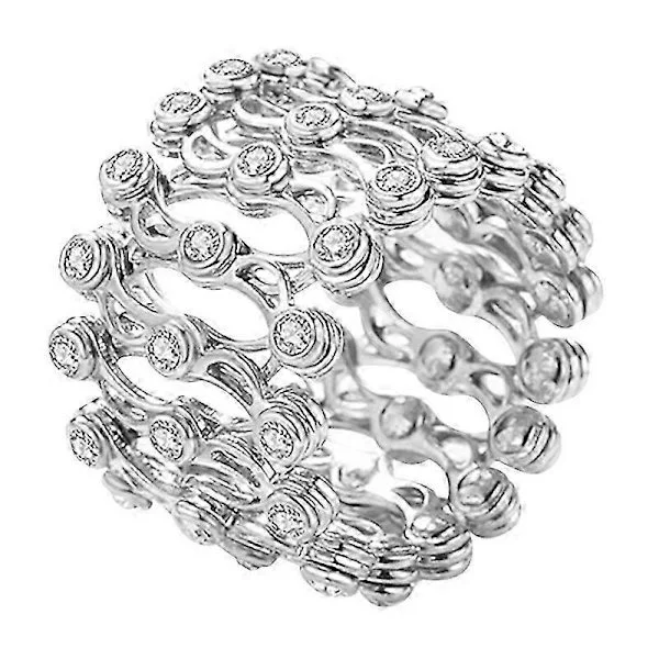 S925 Sølv Ring Armbånd 2-i-1 Transformerbar Ring Armbånd Teleskopisk Ring til Kvinder