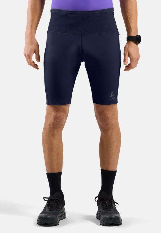 Odlo Men's X-Alp Trail Cargo Short Running Tights, XXL, blue