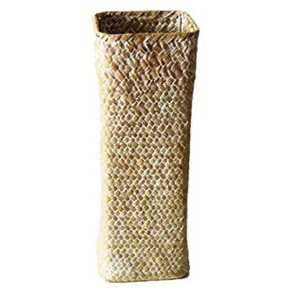 Rattanblomstervase Bambuskurver Dekorasjonsvaser Blomsterfruktkurv Blomstervase Høy Vase For H