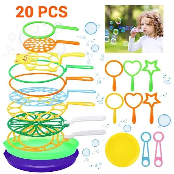 20 st/set Bubbelstavar Barn Stora Bubblor Stavset Bubbelstav Bubbelstavssortiment Bubbelmaskinsleksak