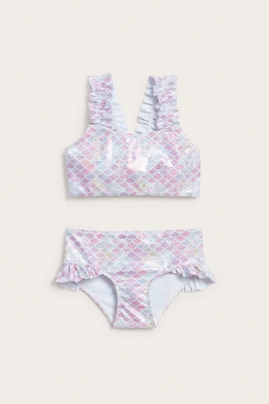 Kappahl | Merenneitokuvioiset bikinit Vaaleanvioletti 110/116 | Lapset