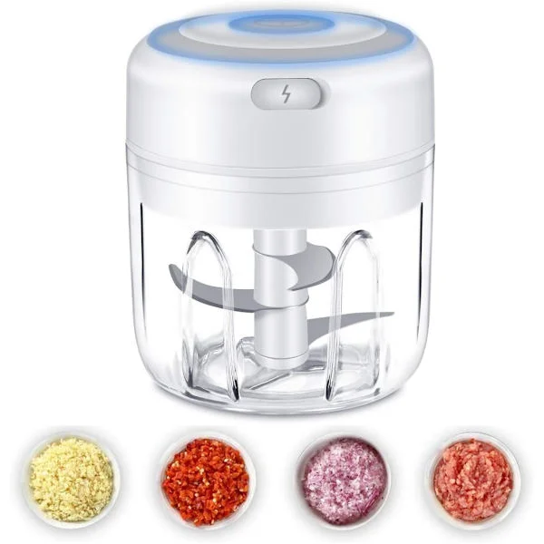 Electric Mini Garlic Chopper, Food Processor, Mini Food Processor, Cordless Portable Kitchen Mixer, Powerful Easy-to-Clean Garlic Press