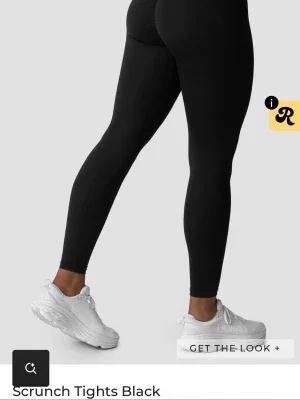 Svarta scrunch tights
