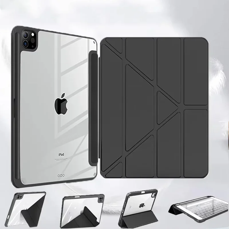 AliExpress - Für 2024 iPad Hülle Air 11/13 M2 Pro 11/13 M4 für iPad Air 4 Air 5 Pro 11/12.9 iPad 5/6/7/8/9/10th Acryl Klarer Y-Falt-Ständer