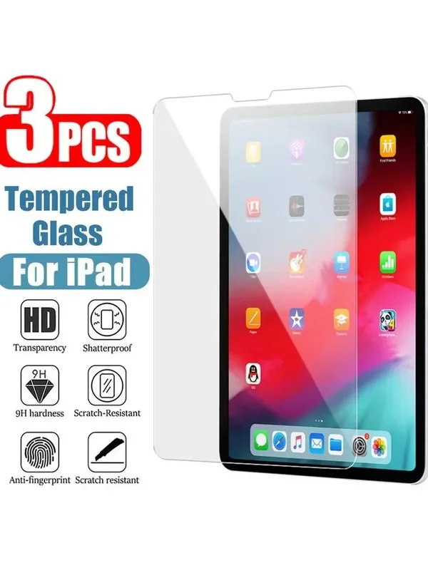 AliExpress - 3Pcs gehärtetem Glas Film für Apple iPad 10th 9th 8th 7th Mini 6 5 4 3 für Apple iPad Air 5 4 3 Pro 12,9 11 2022 2021 2020 2018