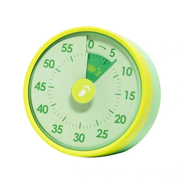 Visuel Timer 60 Minutter, Mekanisk Visuel Timer med Magnetisk Bagside og Stativ, Ingen Batteri Nødvendig, til Klasseværelse og Børn Grøn