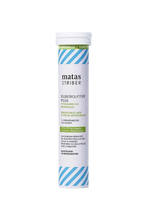 3 for 100 kr., Matas Striber Elektrolytter Plus Mynte & Citrus 15 stk., Sport & Velvære, Protein & Energi, Elektrolytter