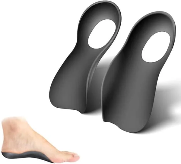 1 par sko med svangstøtte - Ortopædisk indersål - Unisex - Korrigerer platfod - Foret - Ergonomisk design - Komfortabel - Velegnet til sport og 