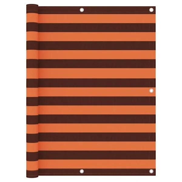 Balkongskärm - Exklusivt Hem - 120 x 500 cm - Oxford PU-tyg - Orange och brun