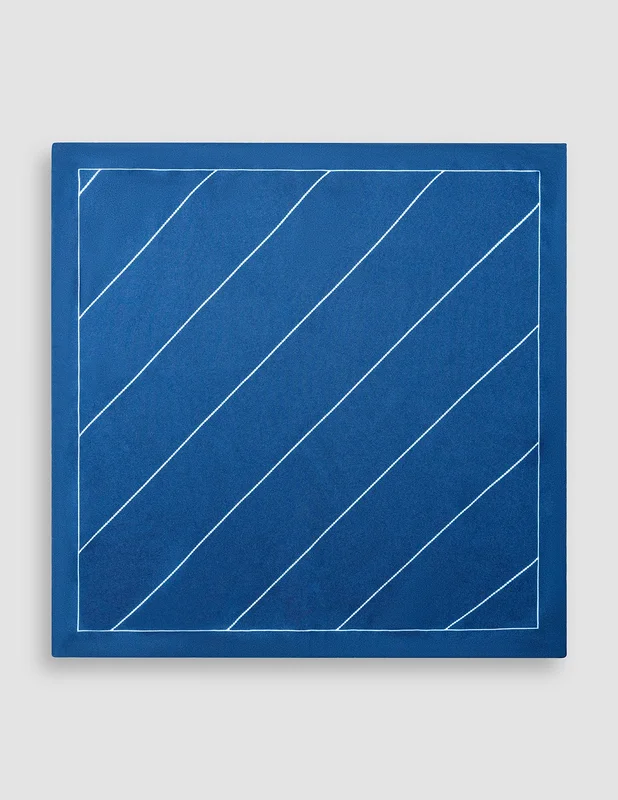 Shaping New Tomorrow - Pocket Square - Navy Pinstripe - Herren - Größe One Size