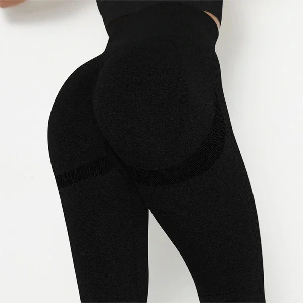 Kvinder Højtaljede Leggings Til Fitness Dame Gymnastik Sport Leggings Sort 60KG-80KG