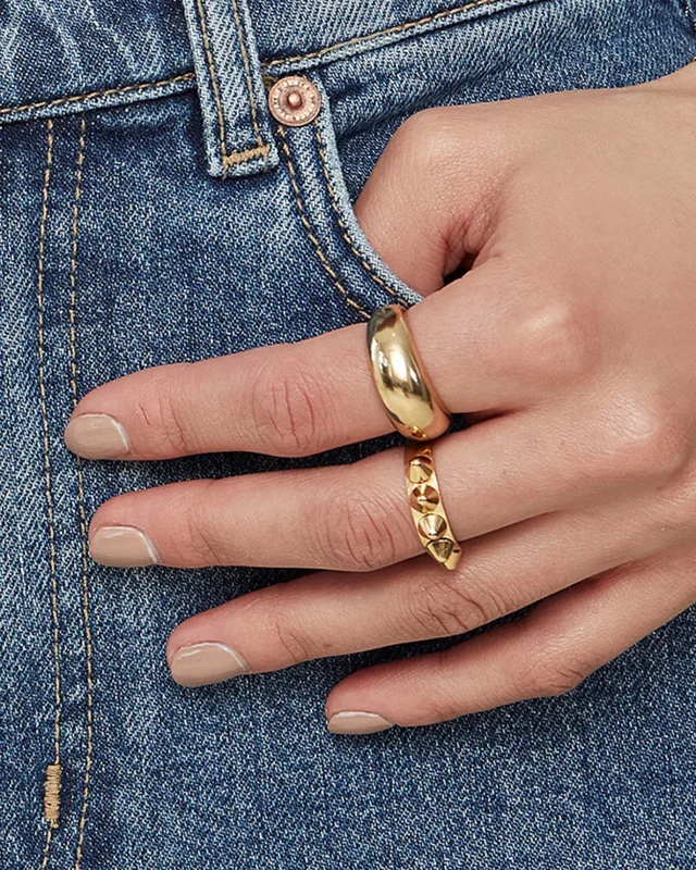 Edblad Peak Ring Single Gold Złoty Biżuteria Dziewczyna - Kids Brand Store