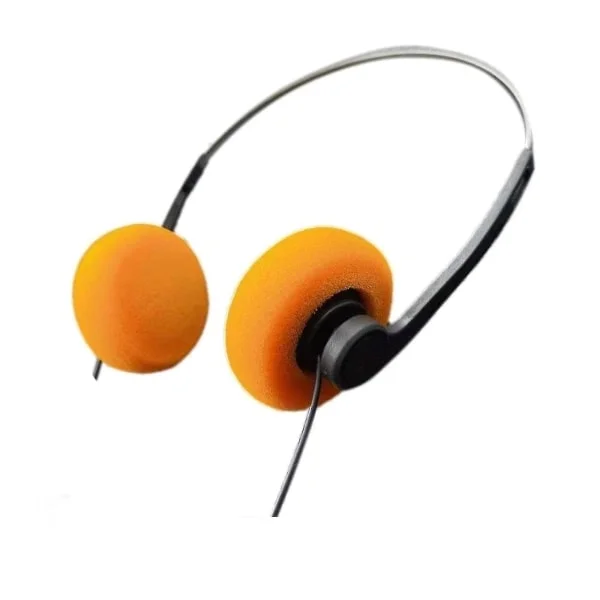 Retro lätta hörlurar, hi-fi stereo headset, walkman hörlurar Vintage Feelings jumper hörlurar Orange one size