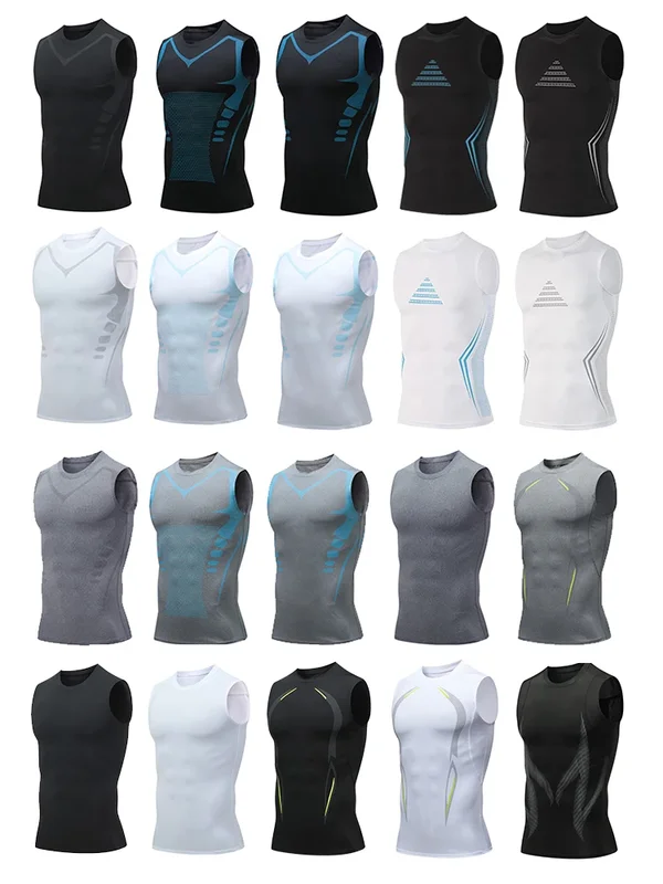 AliExpress - Débardeur de compression sans manches pour homme, vêtement de sport Dry Fit imprimé, idéal pour la gym, le fitness et la musculation