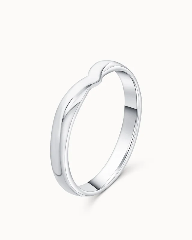 Glat ring dame Vanessa 18K Hvidguld - Forlovelsesringe & Vielsesringe hos Vanbruun