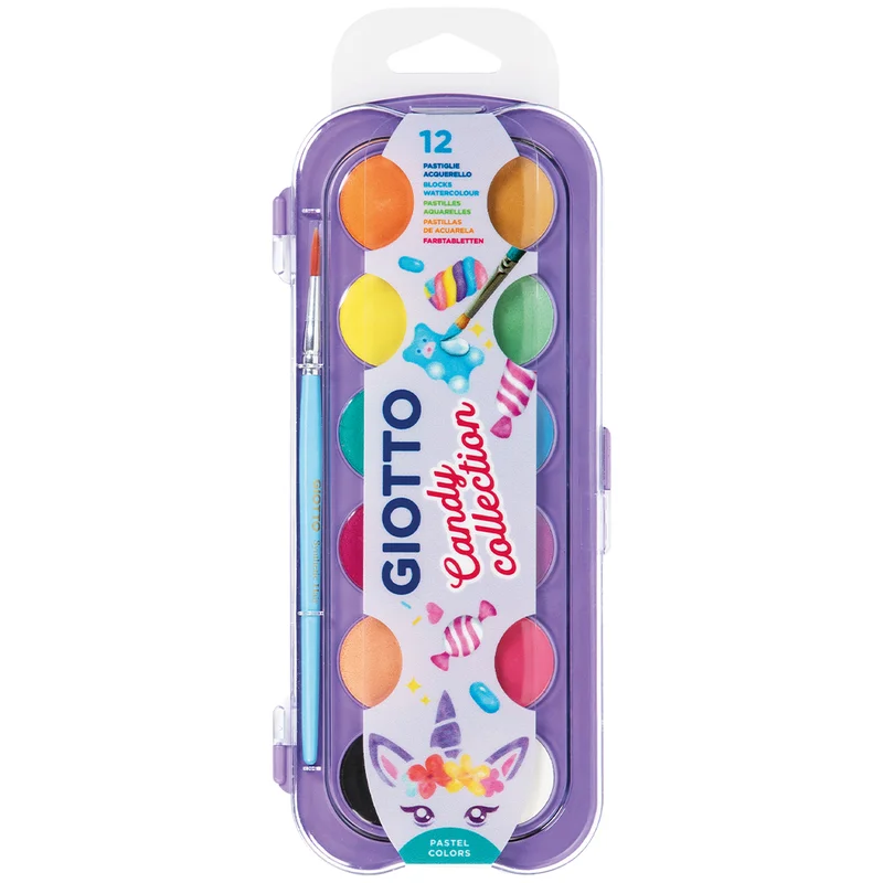 Giotto Candy Collection Acquerelli Akvarellmaling 12-sett