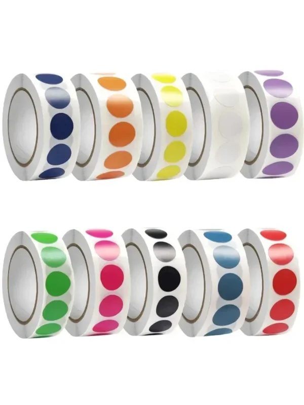 AliExpress - 1000 stuks kleur dot label sticker classificatie markering gecoat papier sticker rollen kawaii briefpapier esthetische