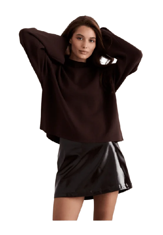 aim'n Faux Leather Skirt Kjolar Dam Brun 40