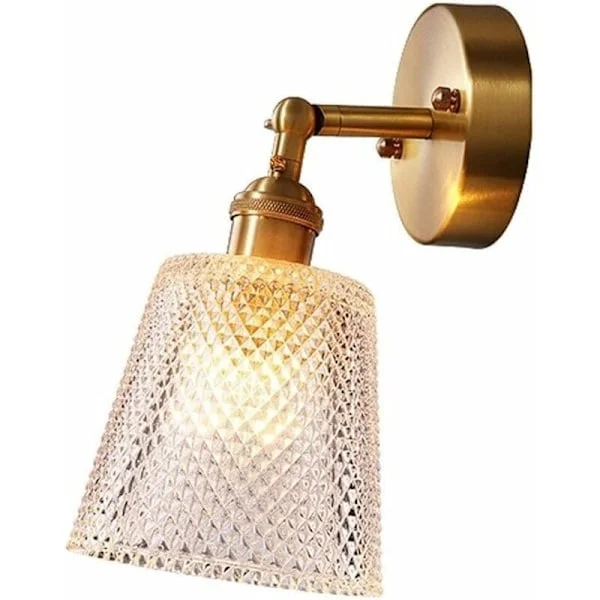 Paris_Modern Kobber Glasskule Vegglampe Messing Vegglampe for Restaurant Stue Bad Speil Spotlight Nattbord