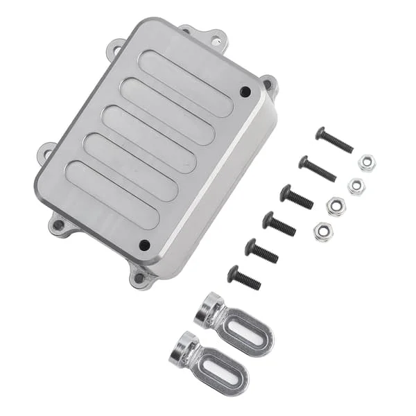 Metal Receiver Box ESC Box Uppgradering för SCX10 1/10 RC Crawler Car