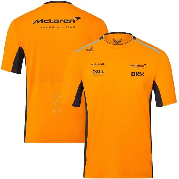 Yhteensopiva McLaren Uusi F1-ajopuku Oranssi Lyhythihainen Toppi T-paita Tiimi Miesten Urheilupaidat Oranssi Oranssi M
