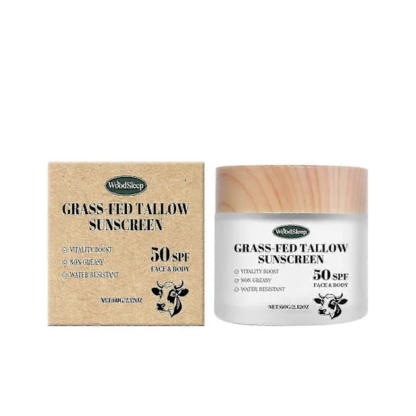 Fuktgivande SPF 50 Solskyddskräm - Andningsbar, Icke-fet UV-skydd med Återfuktande Formula, Långvarigt Solskydd för Ansikte & Kropp, 60g