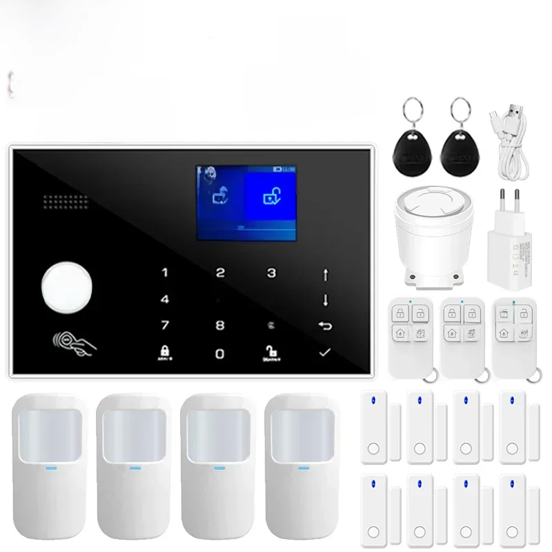AliExpress - Système d'alarme Wifi GSM, Kit d'alarme anti-cambriolage de sécurité sans fil pour porte ouverte, capteur de mouvement, application Smart