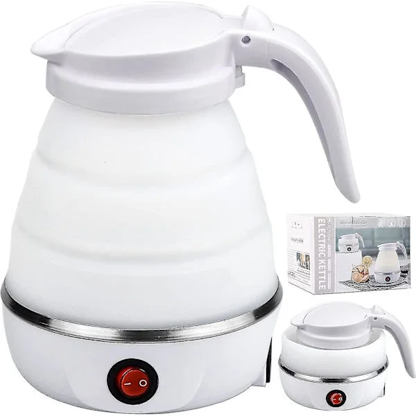 Foldable Kettle 2024 0.6L Silicone Travel Kettle Foldable Electric Kettle for Camping Fw