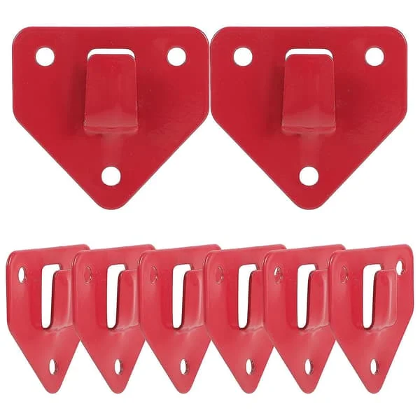 8 stk Veggmonterte Brannslukningsapparat Kroker Kraftig Brannslukningsapparat Festeholder Rød 6.2X6.2cm